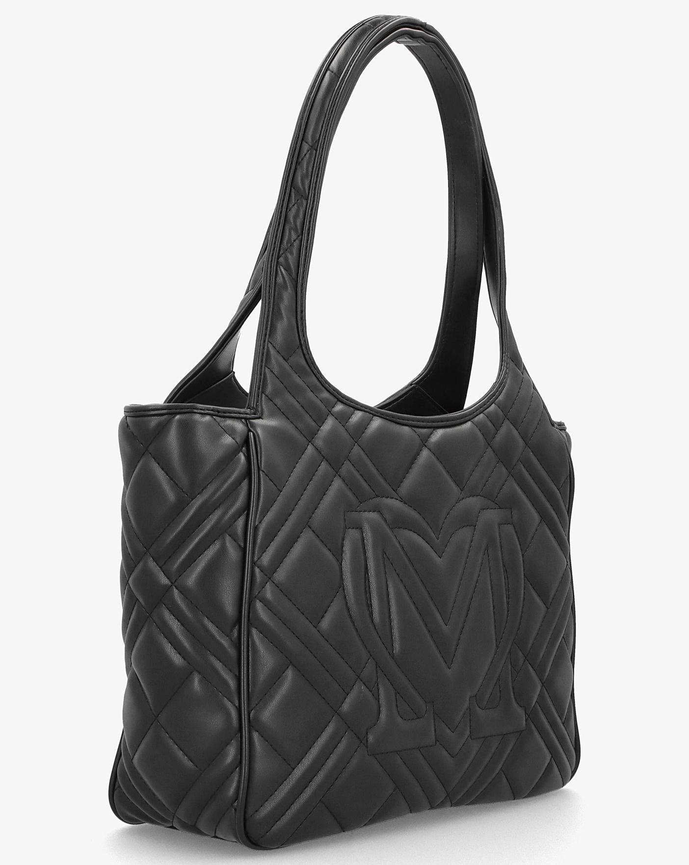 Love Moschino Quilted Black Tote Bag Fashion World