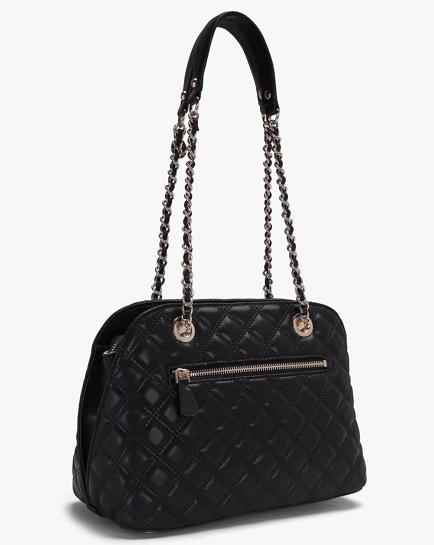 Guess Dome Black Quilted Shoulder Bag