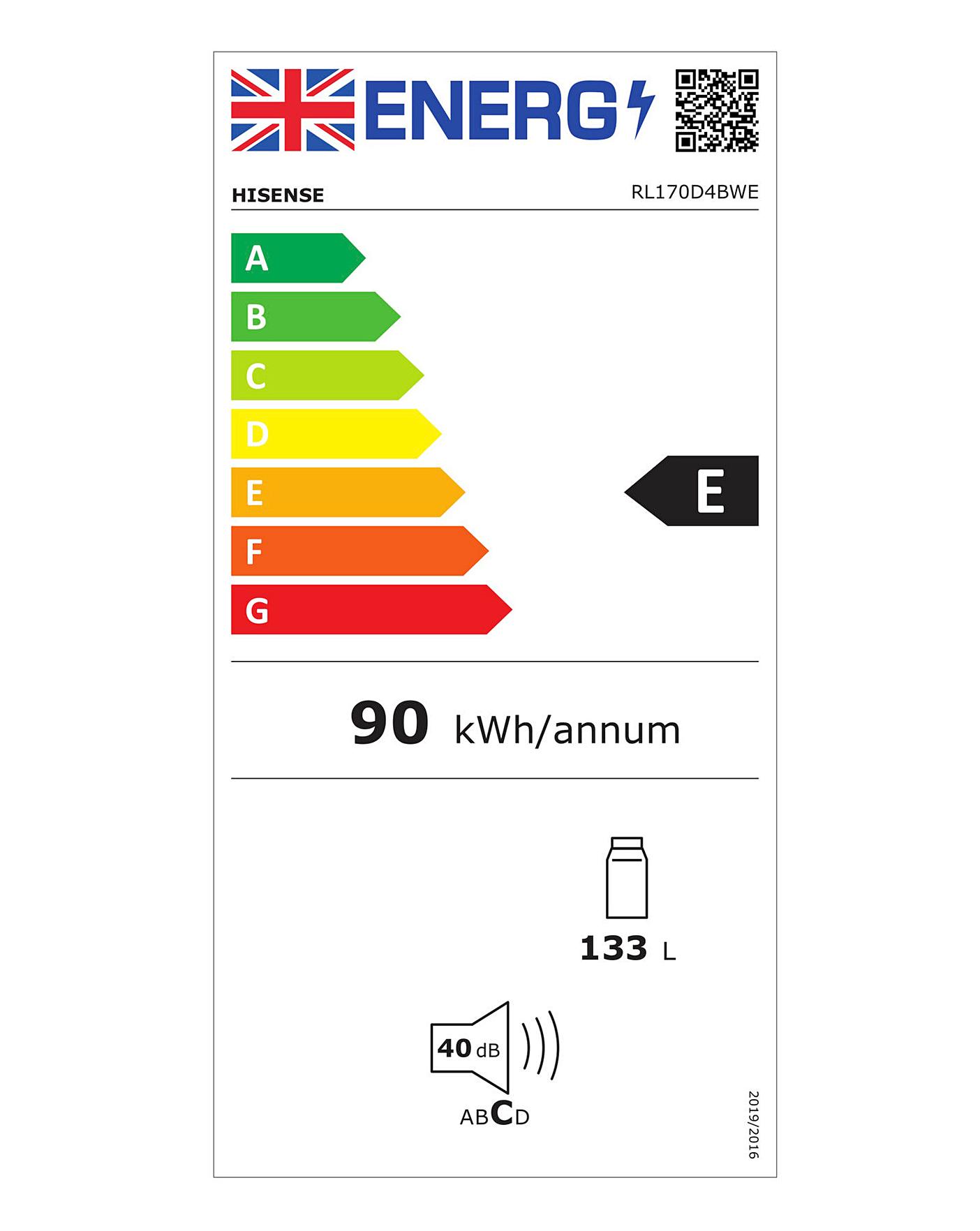 hisense rl170d4bwe under counter fridge white