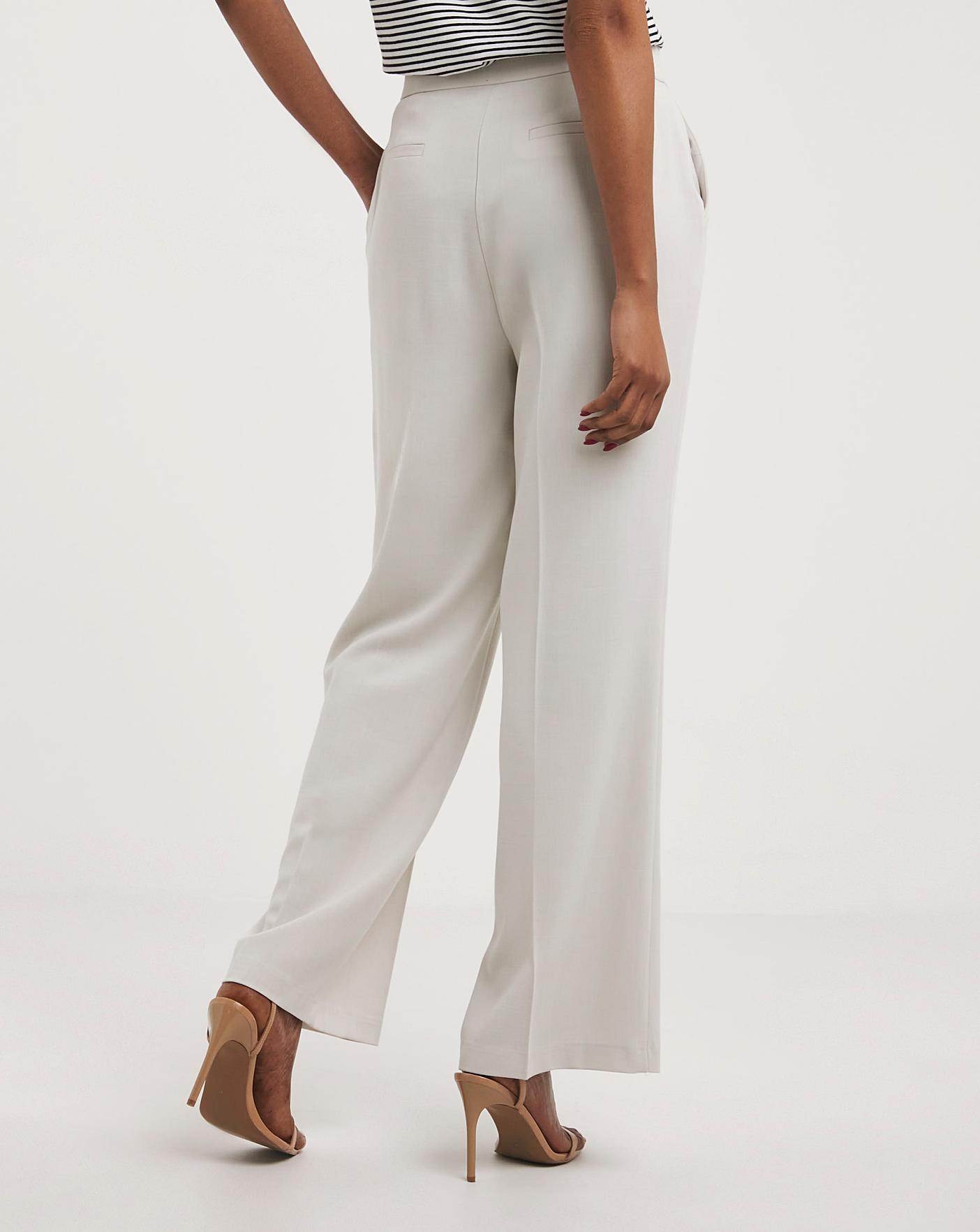 Textured Pleated Wide Leg Trousers | Marisota