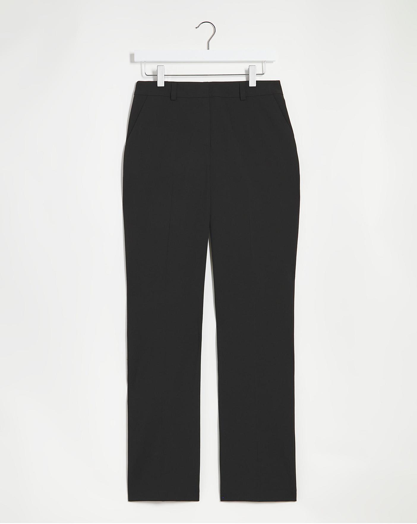 Tailored Straight Leg Black Trousers | J D Williams