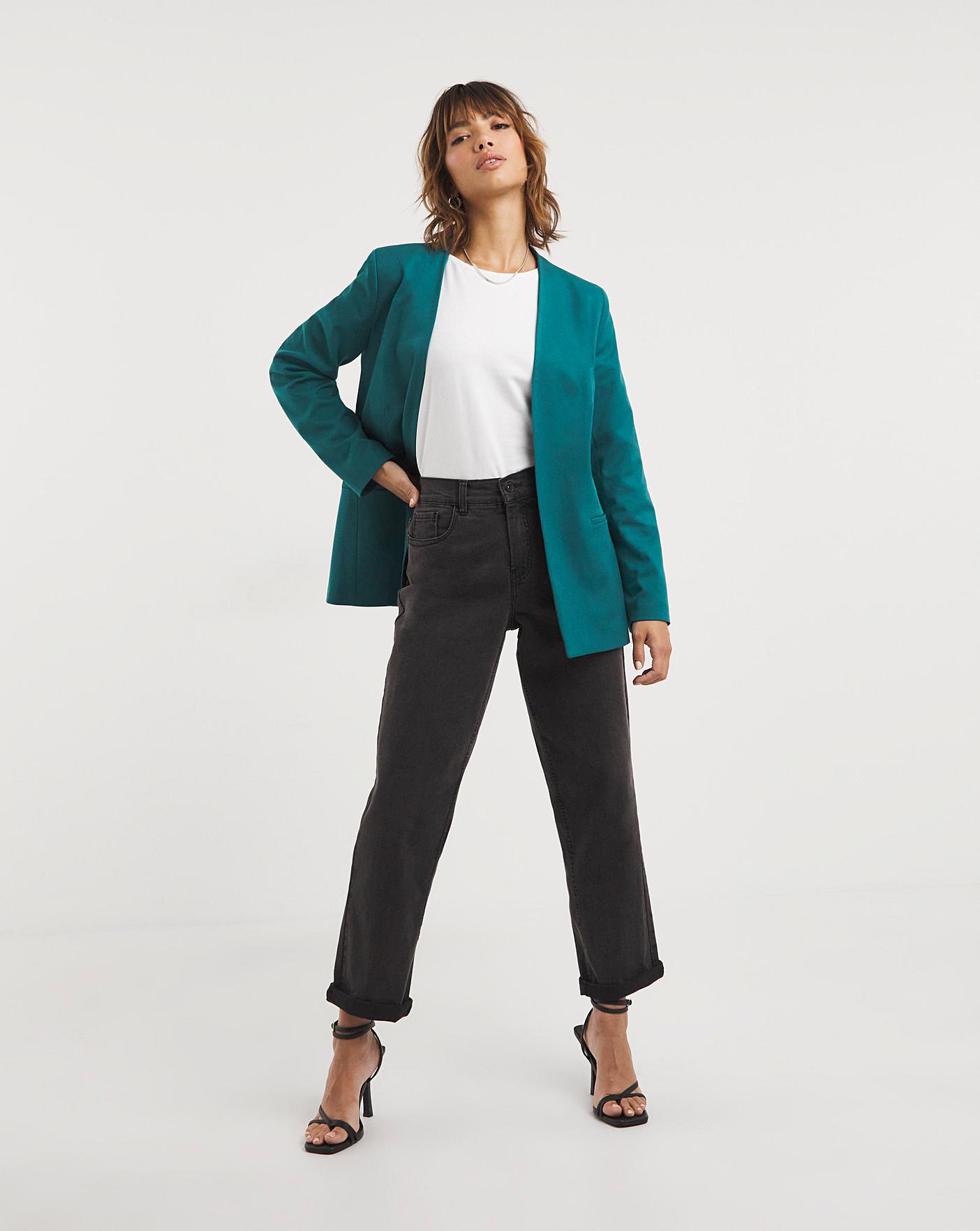 Dark hot sale teal blazer