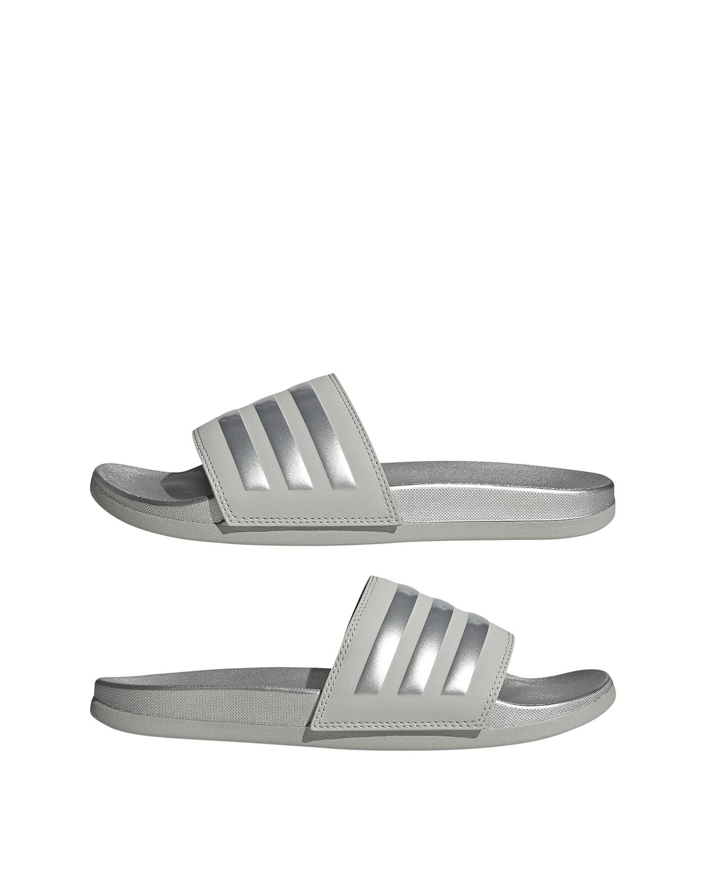 Grey hotsell adidas slides