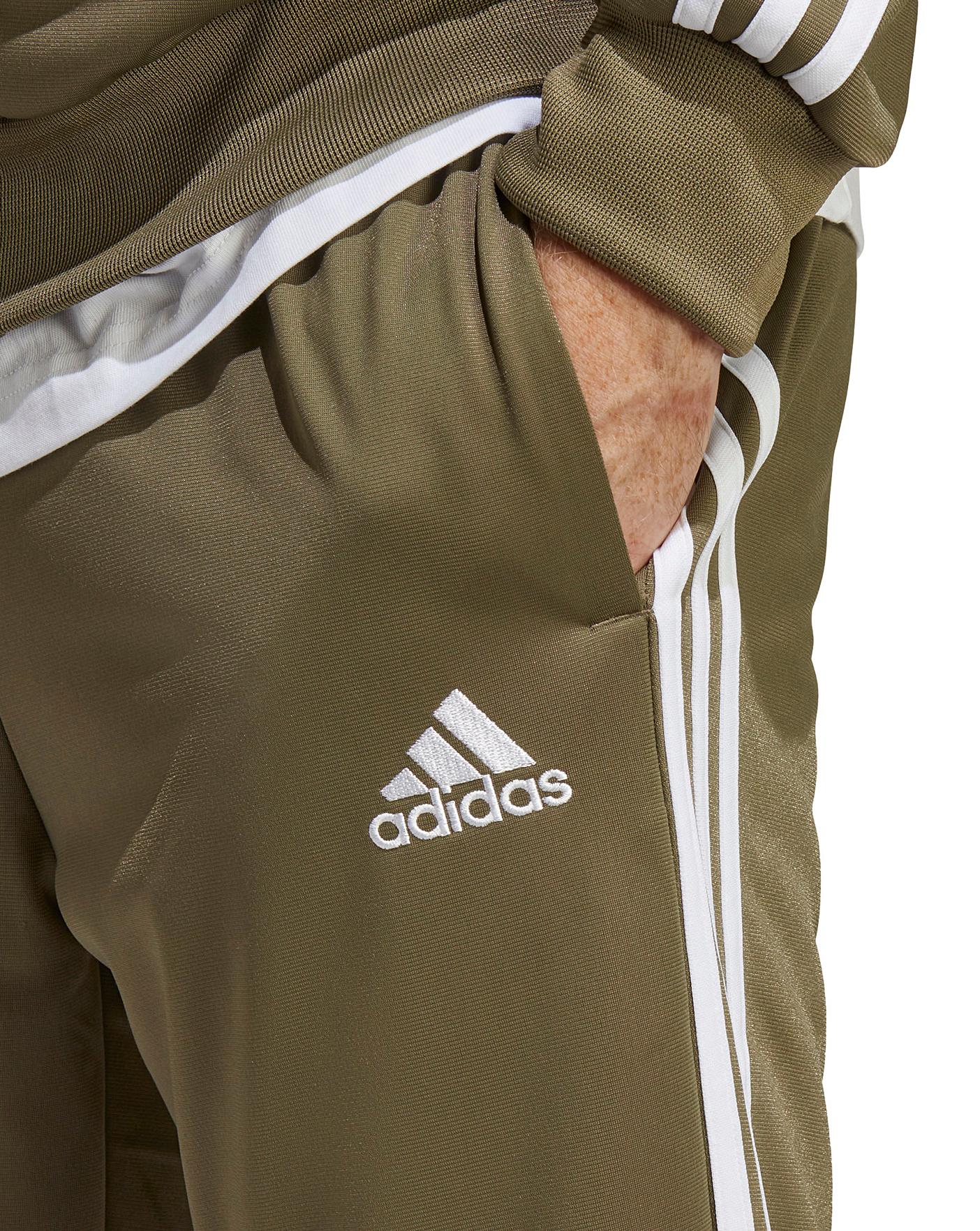 Adidas originals three stripe track sales pants in khaki