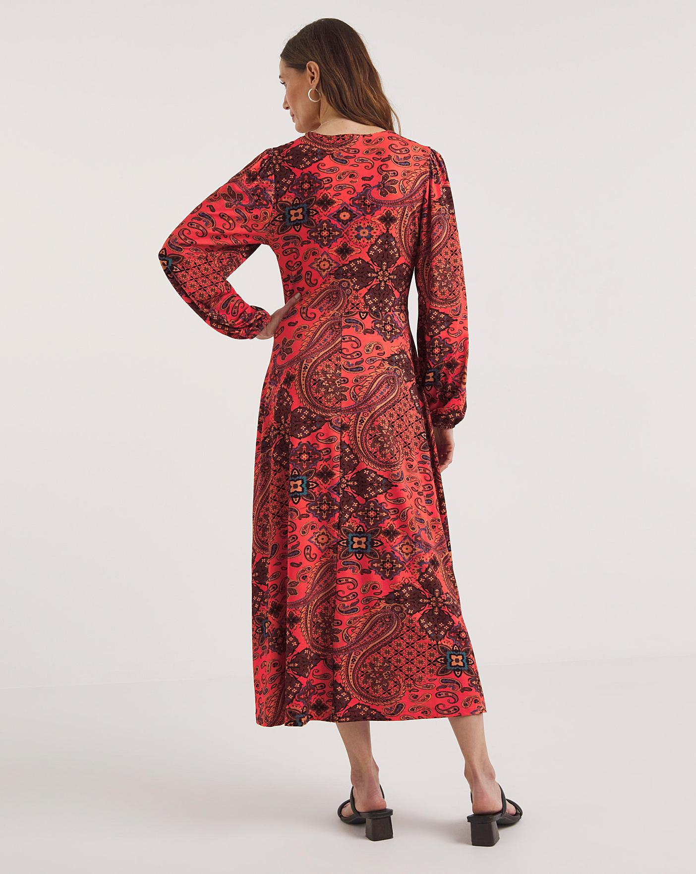 Wallis red best sale paisley dress