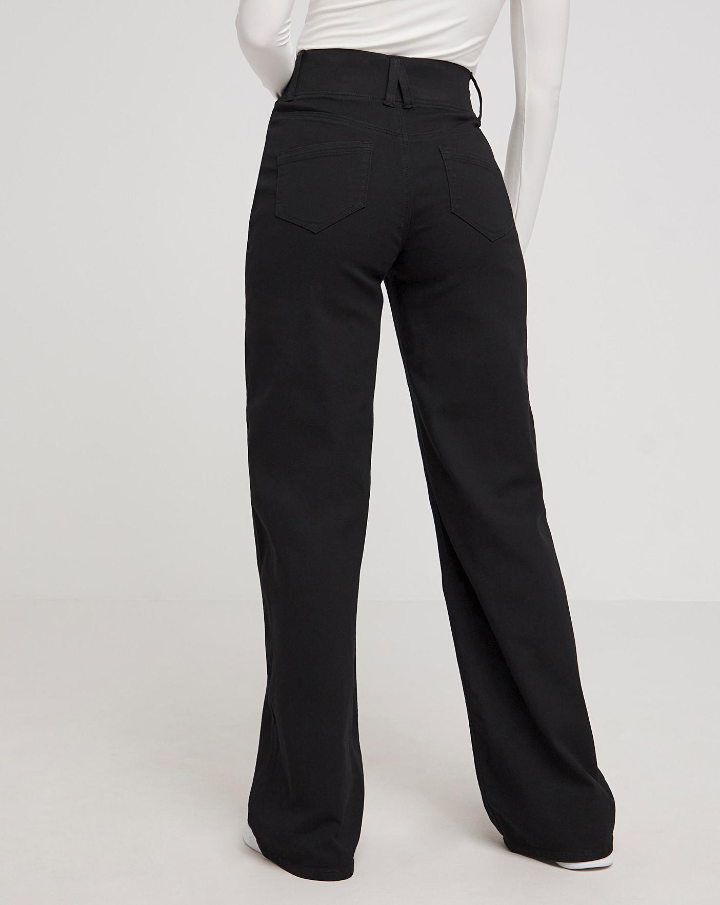 Black Wide Leg Pull On Jegging | Fashion World