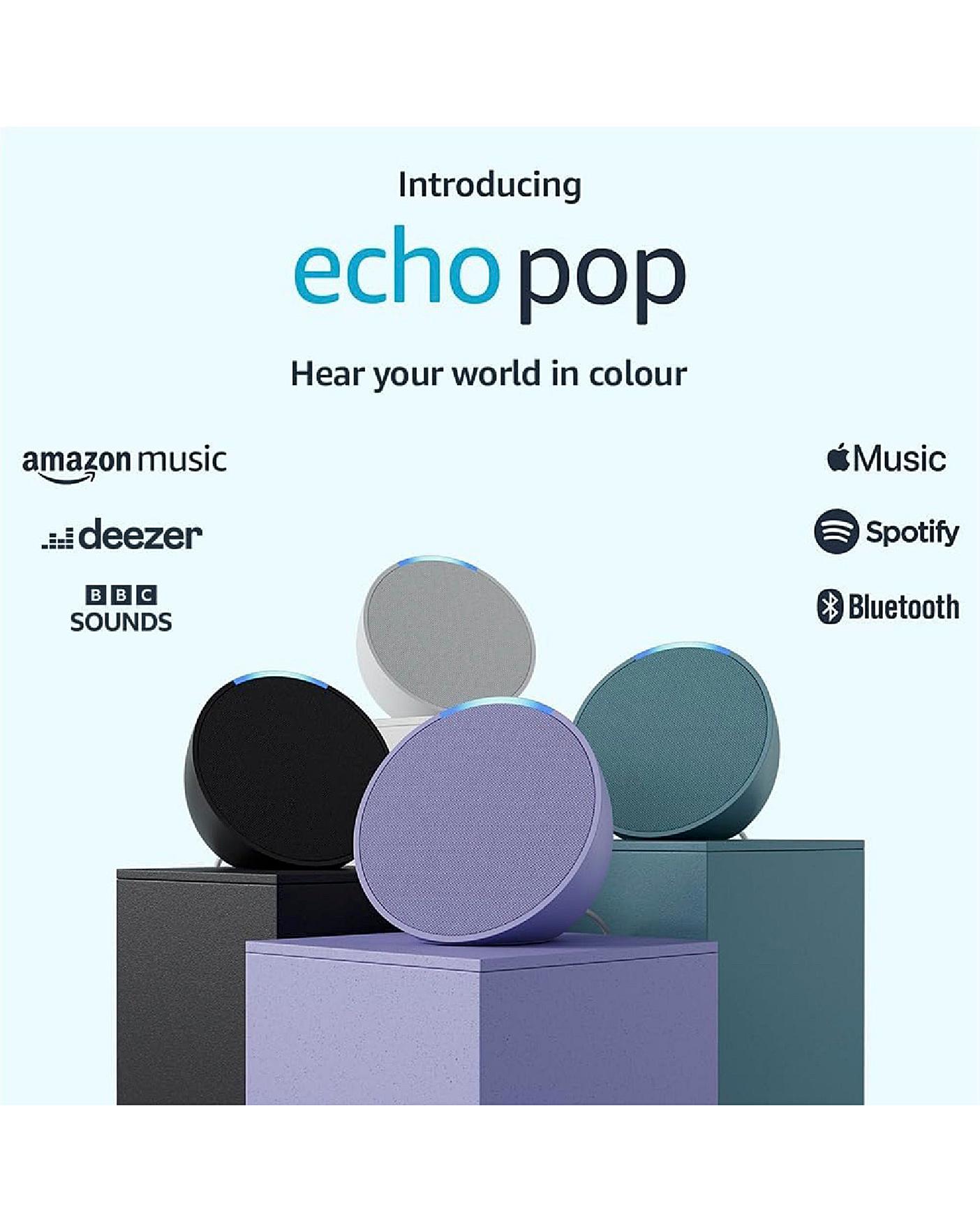 Echo Pop Full sound compact Wi-Fi and Bluetooth smart speaker -  Brand New
