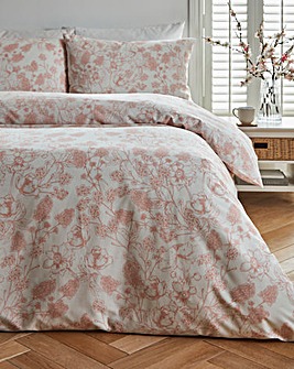 Julipa Toile Print Duvet Cover Set - Pink