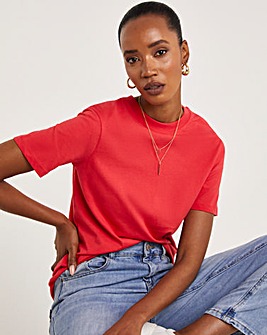Raspberry Crew Neck T-Shirt