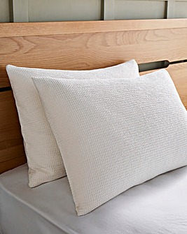 Waffle Cotton Pack of 2 Housewife Pillowcases