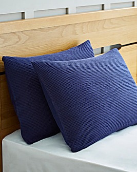 Waffle Cotton Pack of 2 Housewife Pillowcases