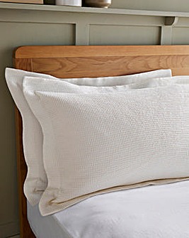 Waffle Cotton Pack of 2 Oxford Pillowcases