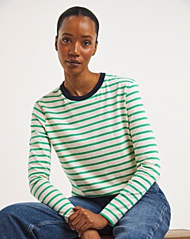 Stripe The Crew Neck Long Sleeve T-Shirt