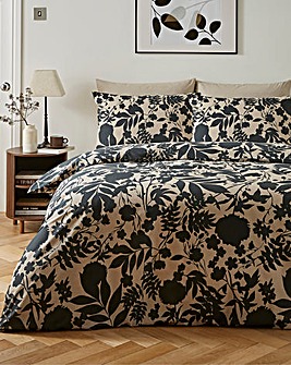 Silhouette Floral Duvet Cover Set