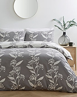 Gray & Osbourn Allium Floral Grey Duvet Set