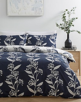 Allium Floral Navy Duvet Set