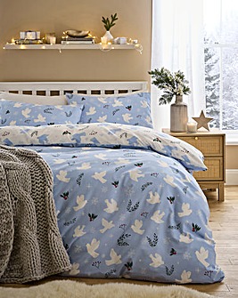 Peaceful Festive Doves Duvet Cover Set