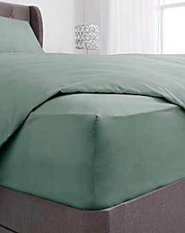 200 TC Plain Dyed Percale 38cm Extra Deep Fitted Sheet