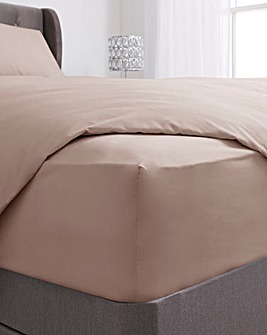 200 Thread Count Plain Dye Extra Deep 38cm Fitted Sheet