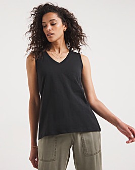 Cotton Slub V-Neck Vest