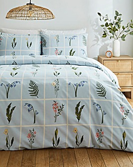 Esther Botanical Illustration Floral Duvet Set