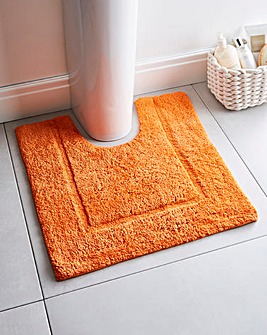 Supersoft Snuggle Cotton Pedestal Mat Tangerine