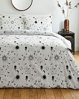 Moon & Stars Duvet Set - Grey