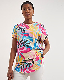 Value Cotton Split Side Curved Hem Tunic