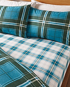 Warm and Cosy Clark Check Brushed Cotton Fitted Sheet