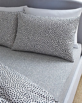 Nim Dotty Black and White Fitted Sheet