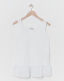 White Broderie Vest
