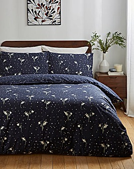 Snow Drop Navy Duvet Cover Set