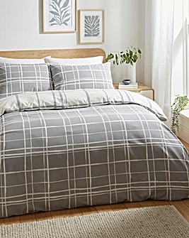 Wilson Charcoal Check Duvet Cover Set