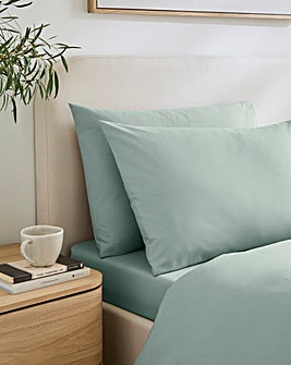 Non Iron Plain Dye Housewife Pillowcase Pair