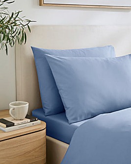 Non Iron Plain Dye Housewife Pillowcase Pair