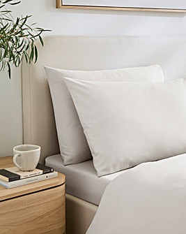 Non Iron Plain Dye Housewife Pillowcase Pair