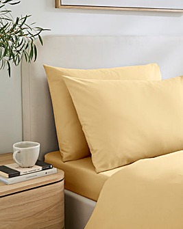 Non Iron Plain Dye Housewife Pillowcase Pair