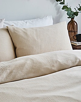 Cotton Crinkle Natural Duvet Set
