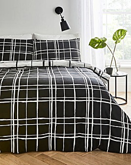 Wilson Black Check Duvet Cover Set