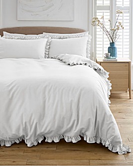 Ruffled Edge Duvet Cover Set