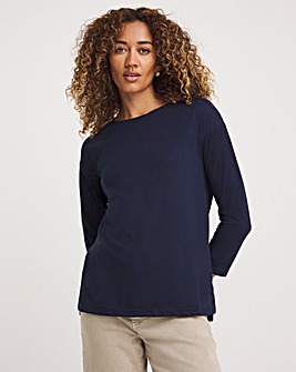 The Navy Slouch Top