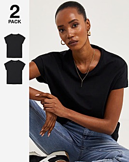 Black Relaxed T-Shirt 2 Pack
