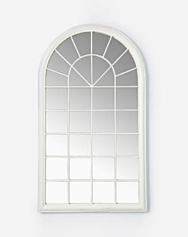 131cm Garden Mirror Window Style White