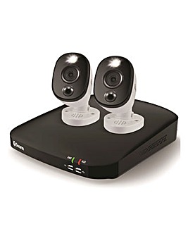 Swann DVR4-4680 1TB 2xPRO-1080p Warning Light Bullet Analog CCTV Cameras