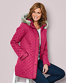Julipa Berry Fur Trim Parka