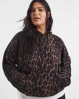 adidas Leopard Print 3 Stripes Hoodie