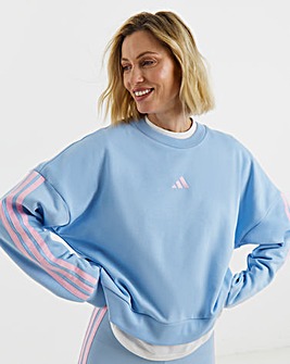 Adidas 3 Stripe Crew Neck Sweatshirt