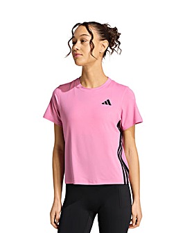 Adidas 3 Stripe Crew Neck T-Shirt