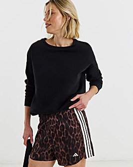 Adidas 3 Stripe Leopard Print Shorts