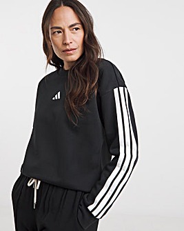 adidas Essentials 3 Stripes Fleece Sweatshirt